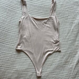 Forever 21 Blush Scoop Neck Bodysuit